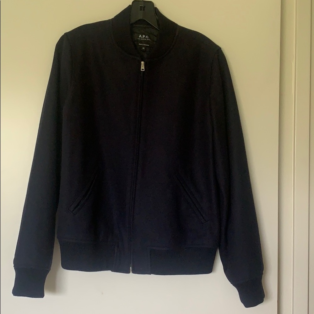 A.P.C navy wool bomber jacket!! Perfect condition